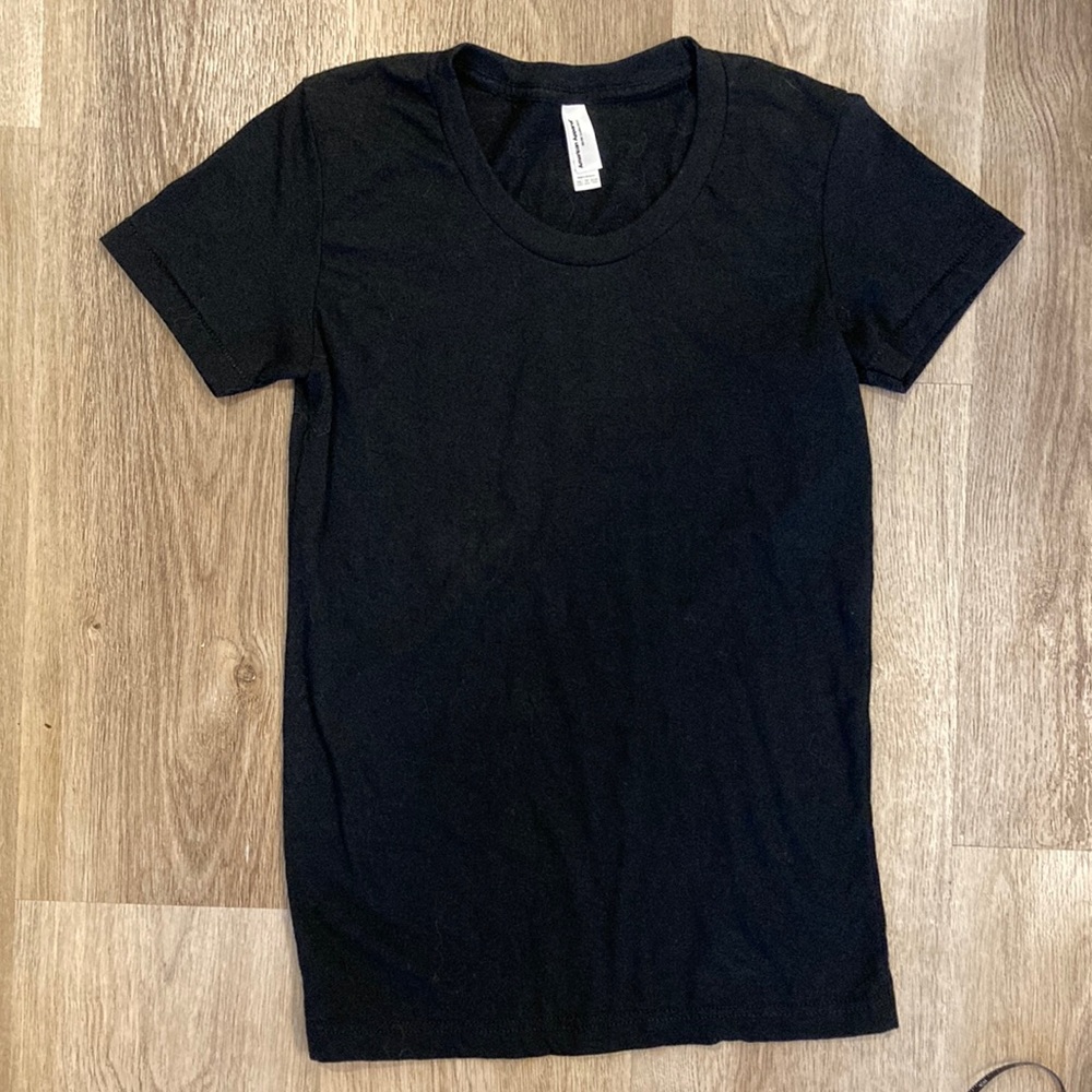 Black Vintage American Apparel Athletic Tee Size XS